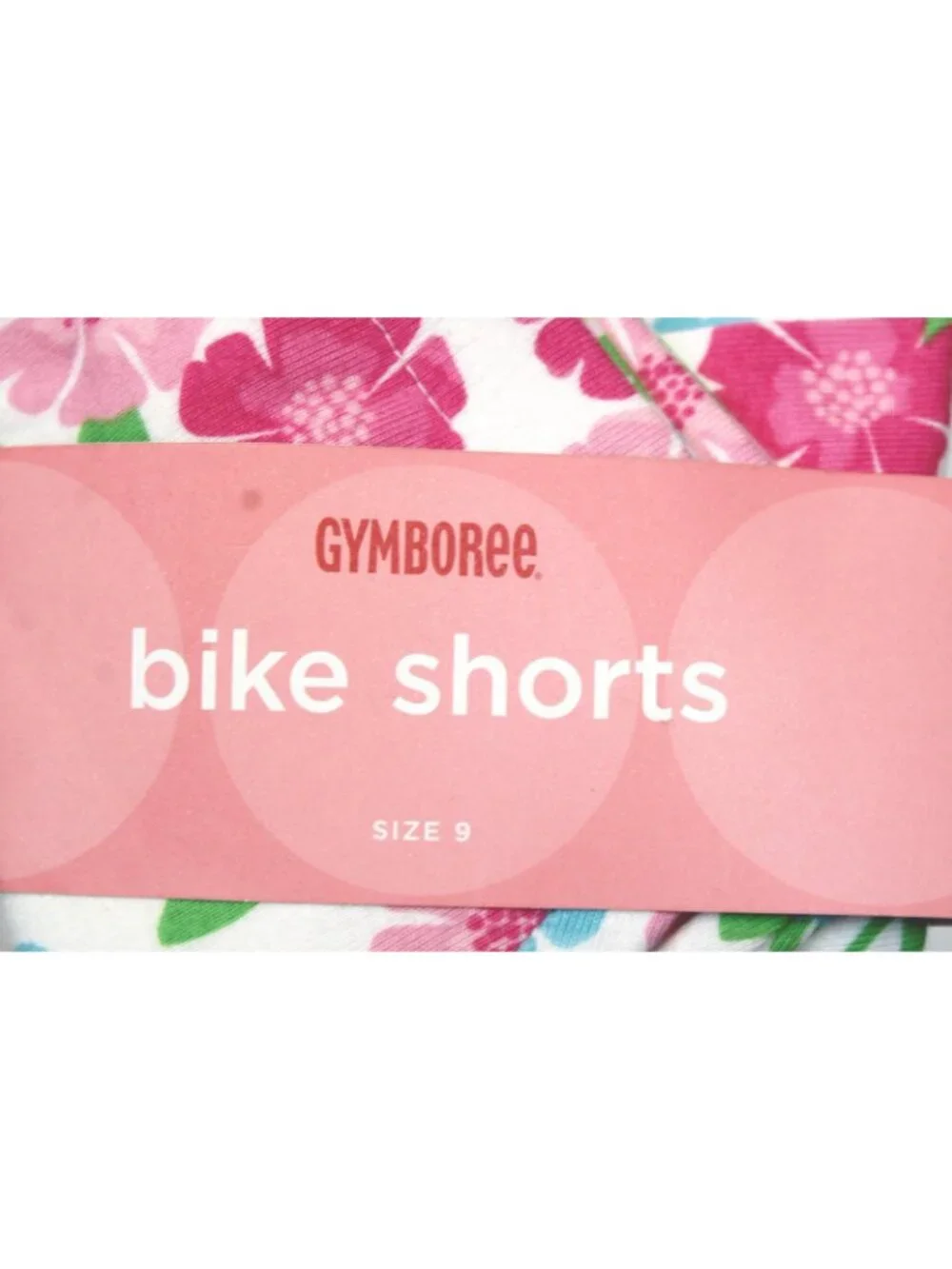 2008 Gymboree Tennis Match Bike Shorts sz 9 Leggings Floral Flowers Cotton Knit